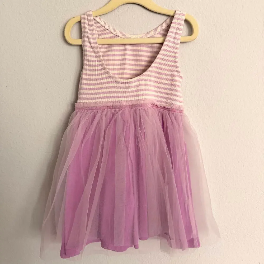 Mini Boden Purple Tutu Tule Girls Dress 3-4